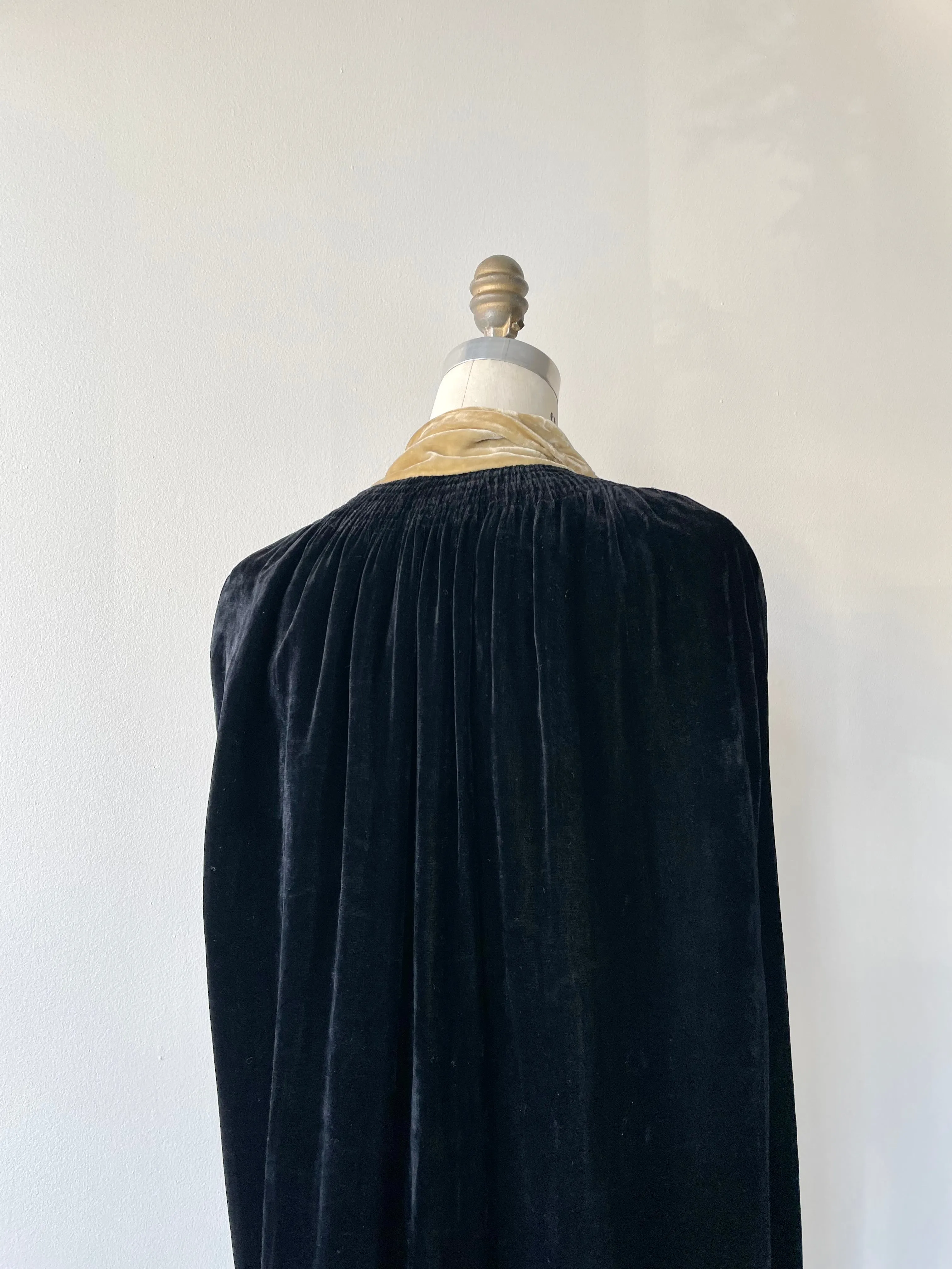 1920s Silk Velvet Opera Cape