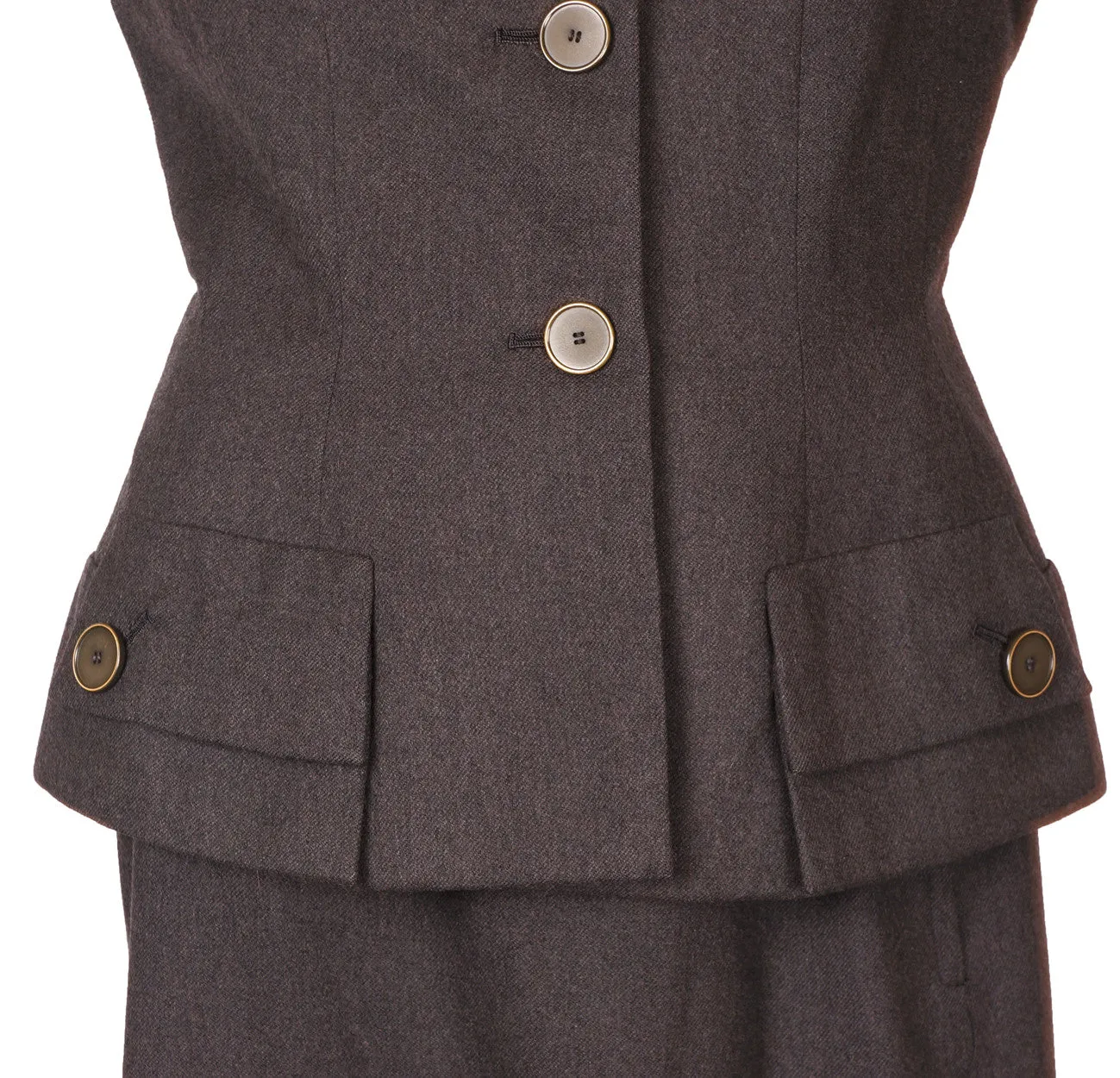 1950s Grey Wool Ladies Suit by Hardy Amies