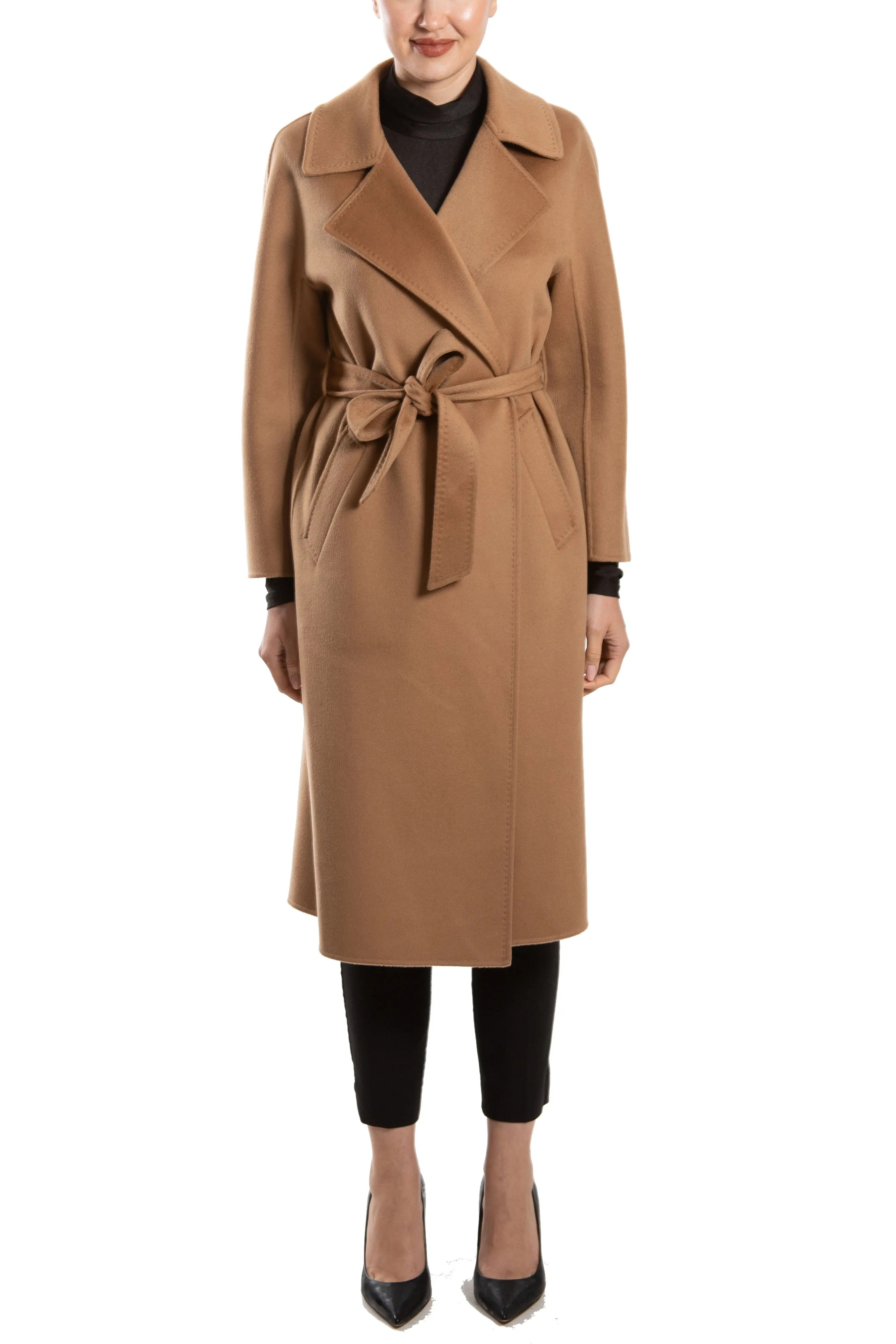 AMBOISE- Cashmere Belted Long Coat