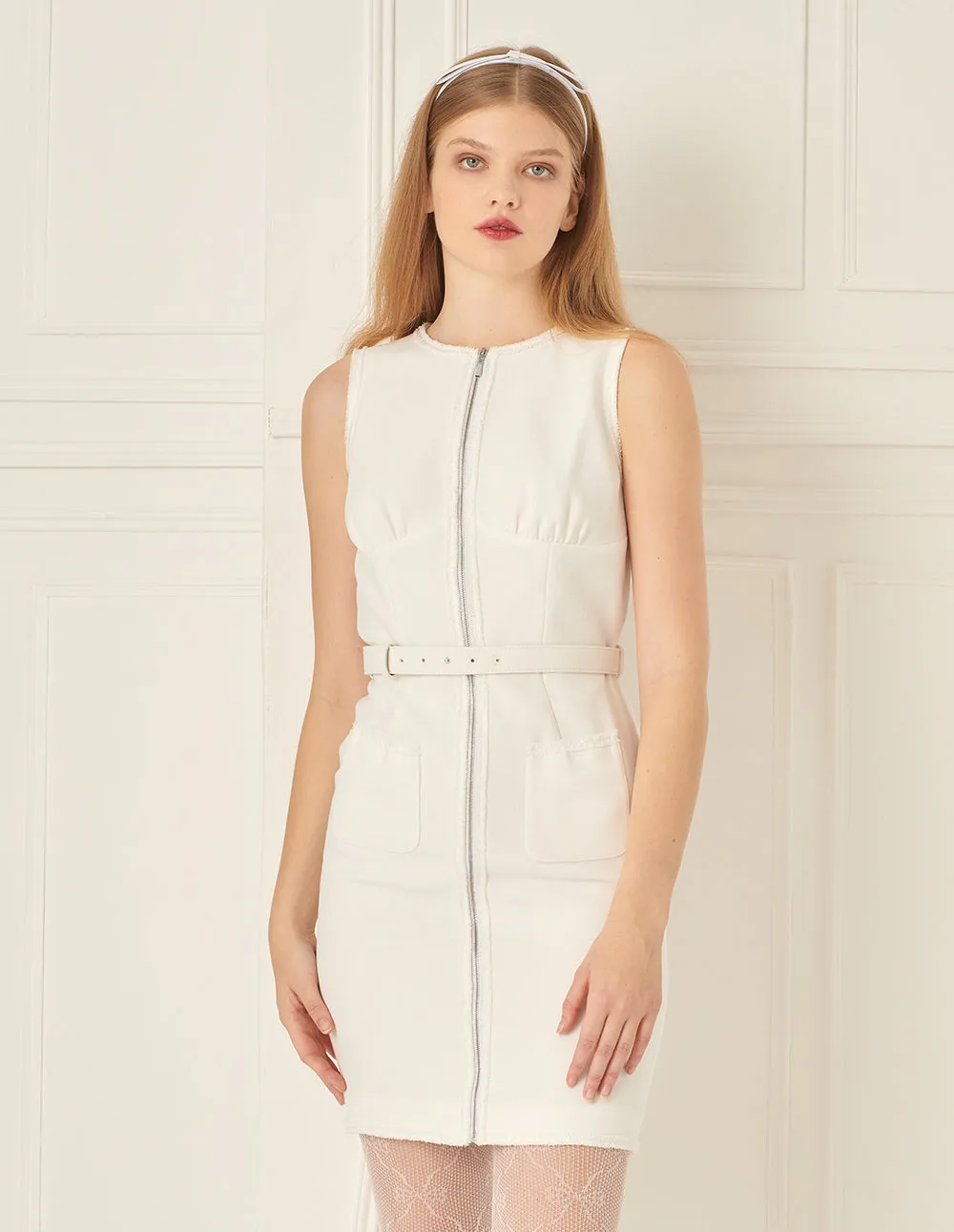 BORA AKSU Simple Zipper Sleeveless Dress