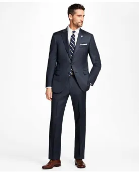 Brooks Brothers Men's Madison Fit Tic 1818 Suit Blue