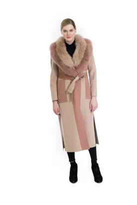 Cashmere Coat with Fox Collar