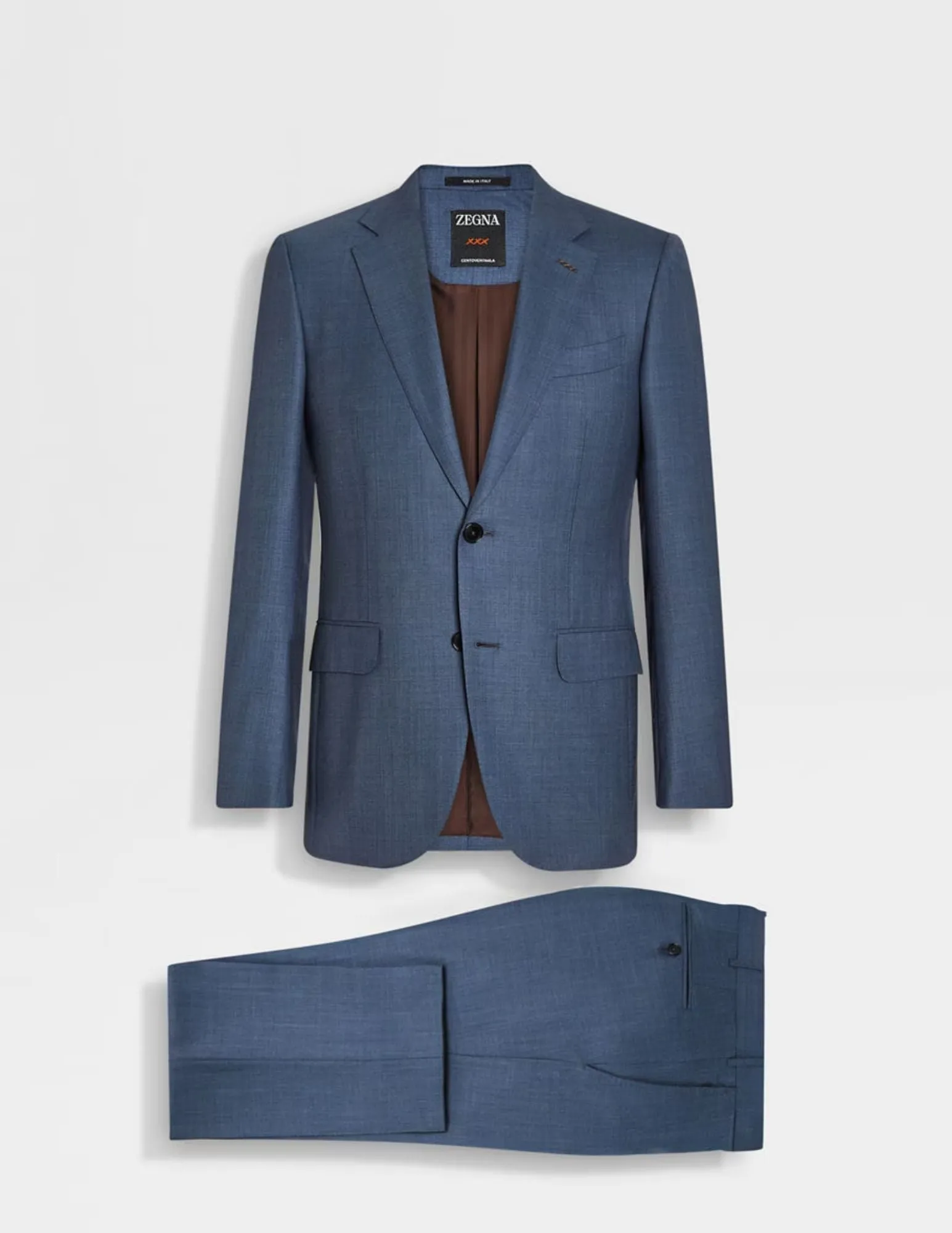 Centoventimila Wool Suit | Dark Avio Blue