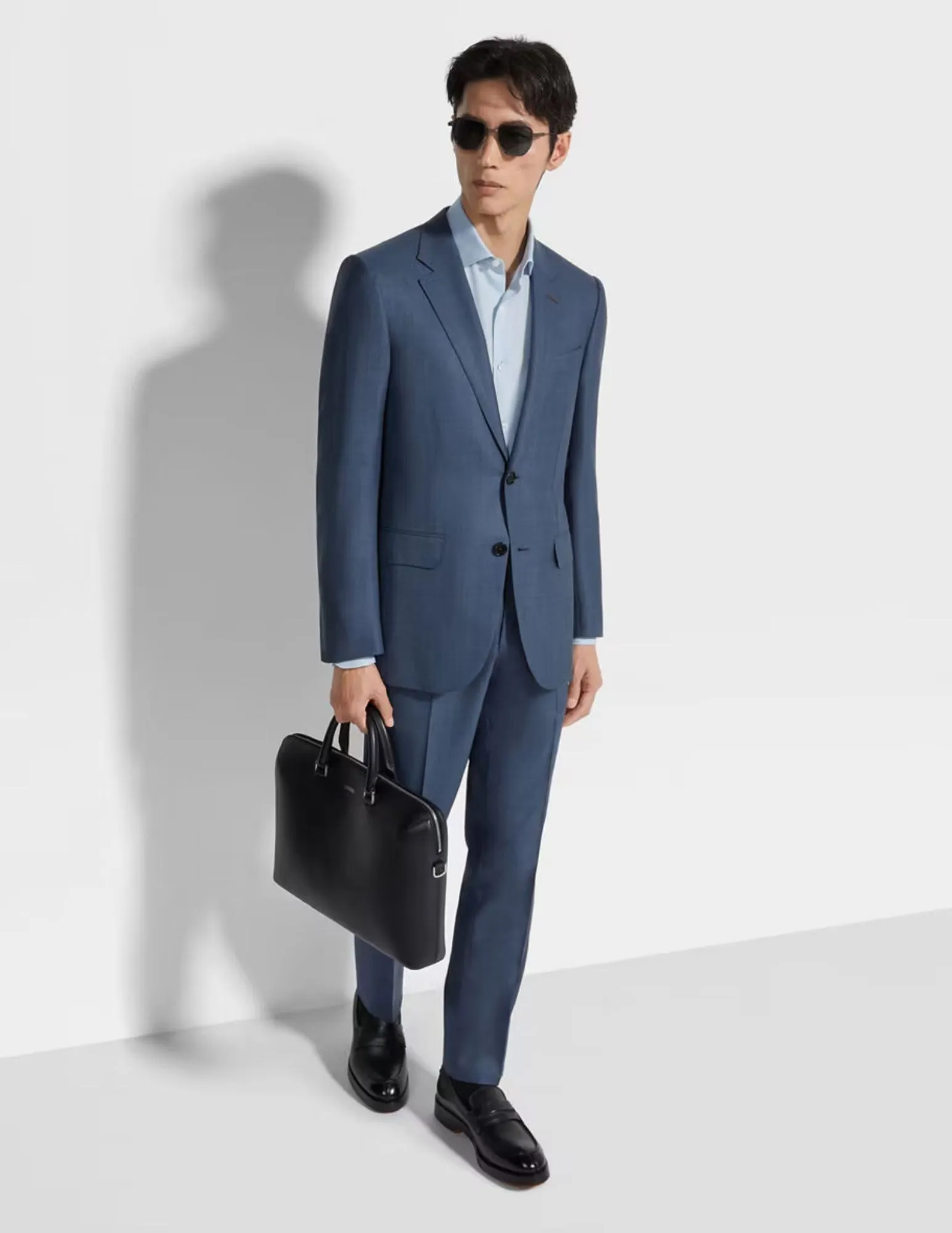 Centoventimila Wool Suit | Dark Avio Blue