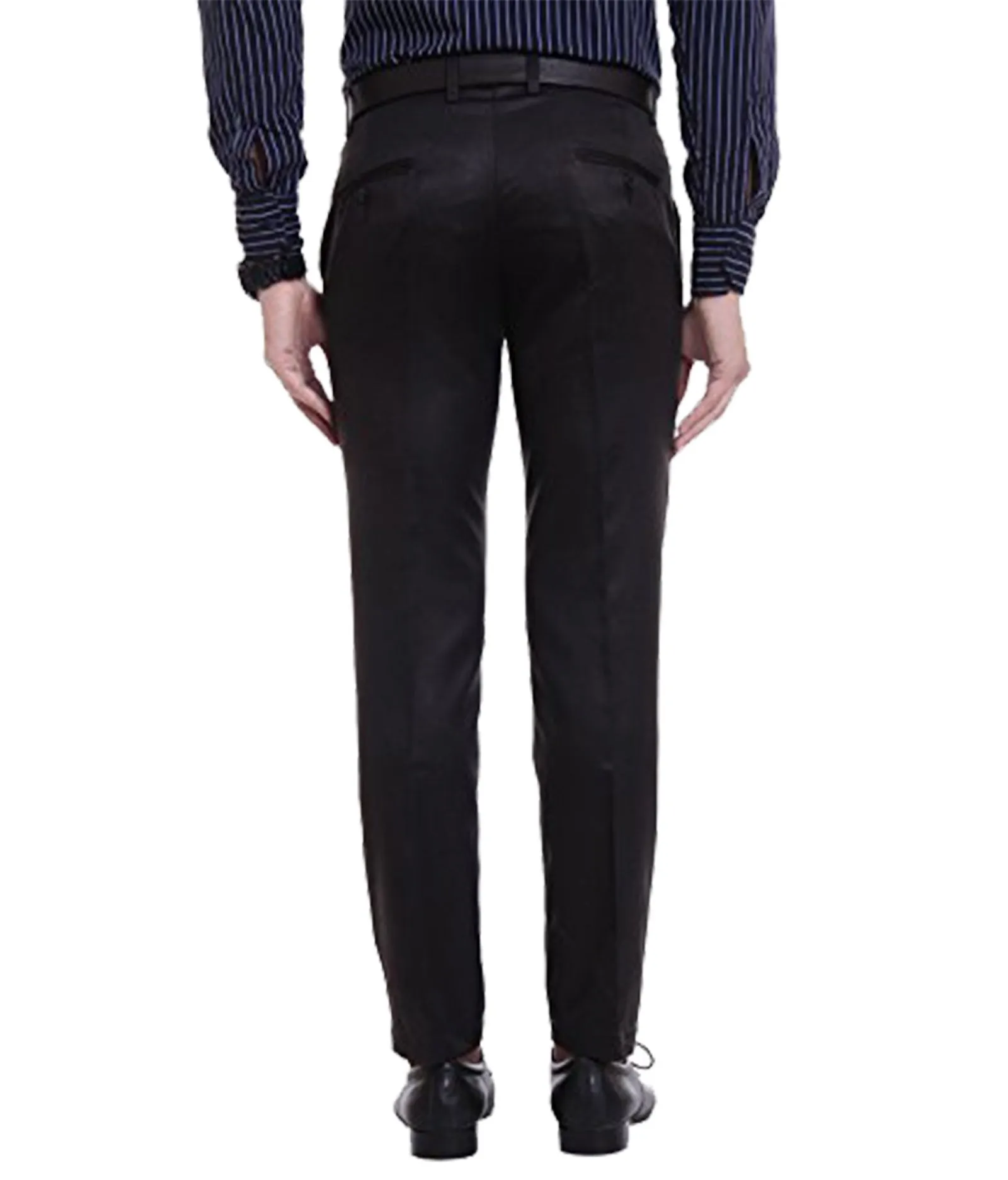 Cliths Men's Formal Trouser Slim Fit /Black Flat Front Formal Pants For Mens