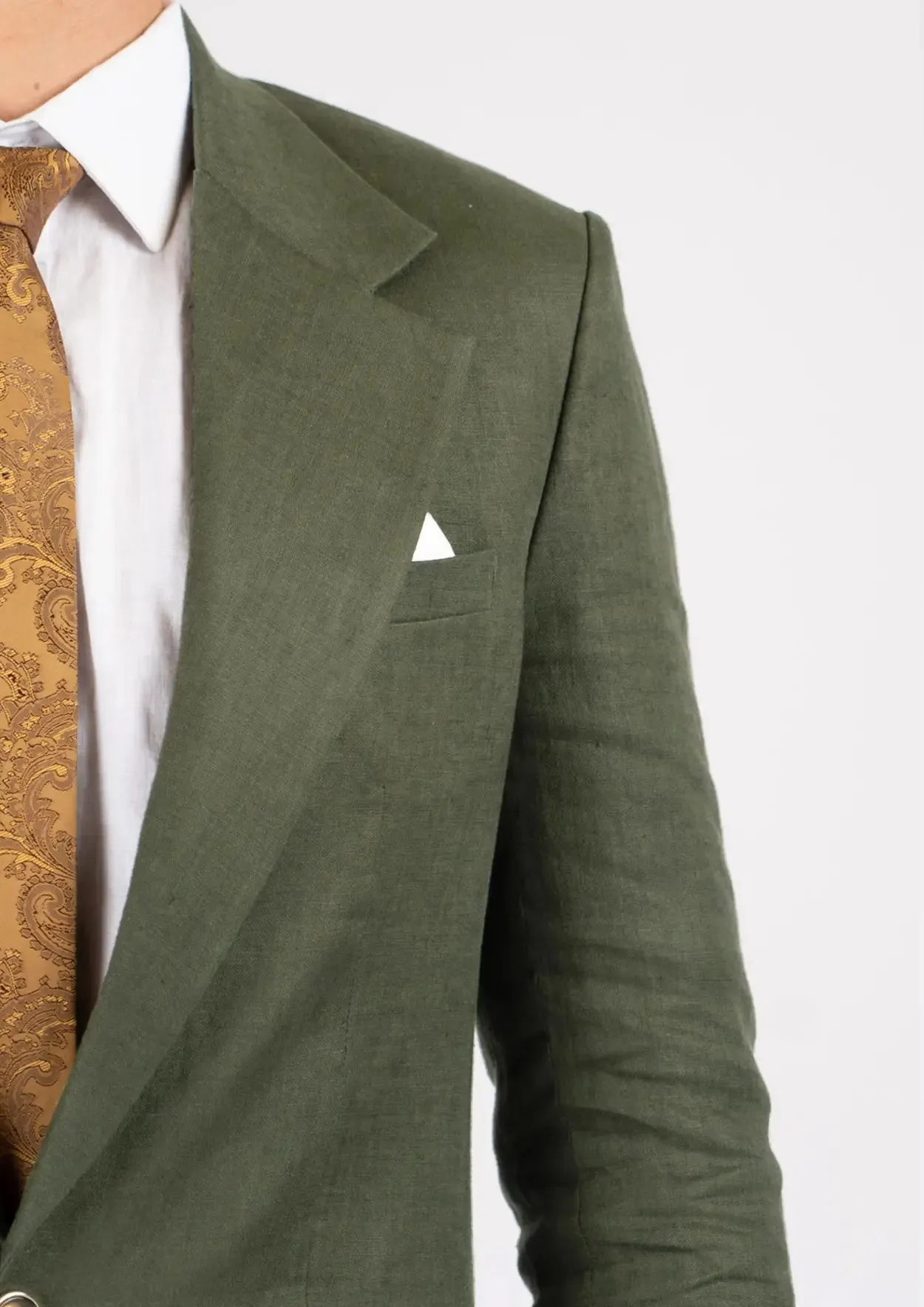 Eldridge Juniper Green Linen Suit