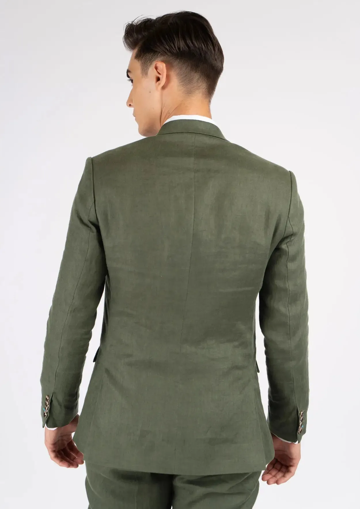 Eldridge Juniper Green Linen Suit