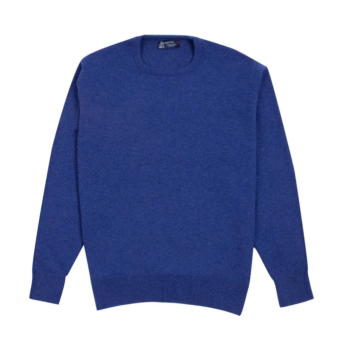 Electric Indigo Tiree 4ply Crew Neck Cashmere Sweater