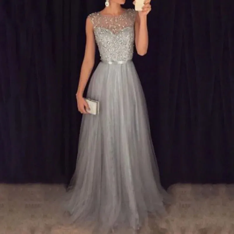 Elegant Prom Gowns Sequin Dress