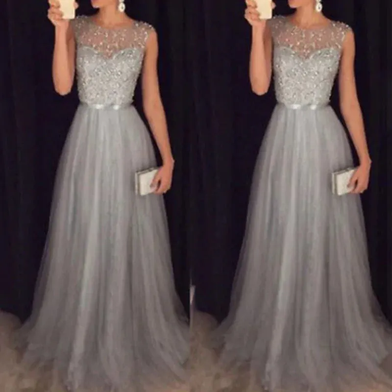 Elegant Prom Gowns Sequin Dress