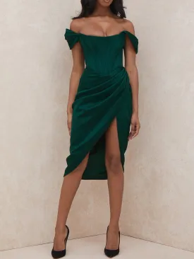 Elegant Sexy Evening Dress With One Shoulder And Waist Slit