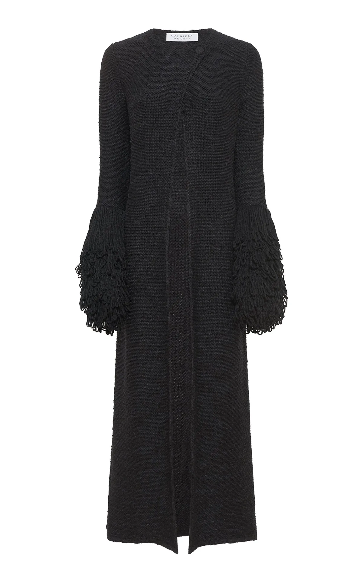 Elete Knit Coat in Black Cashmere Silk