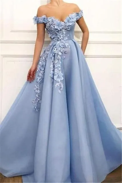 Floral Evening Dress, Prom Dress