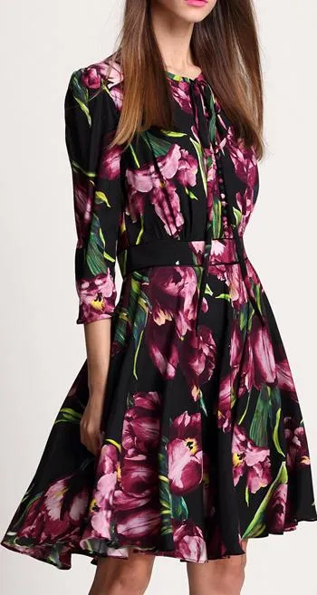 Floral-Print Silk-Blend Mini Dress