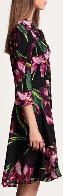 Floral-Print Silk-Blend Mini Dress