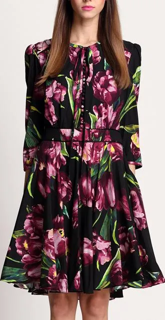 Floral-Print Silk-Blend Mini Dress