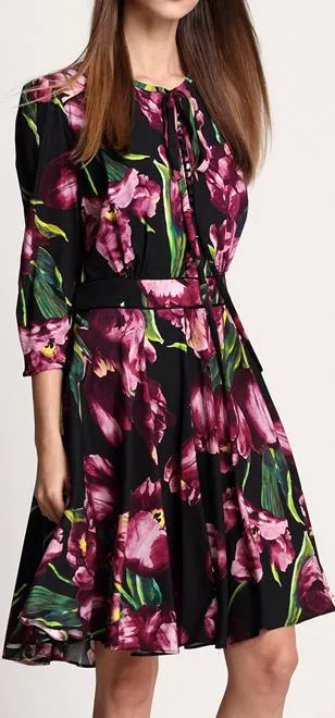 Floral-Print Silk-Blend Mini Dress