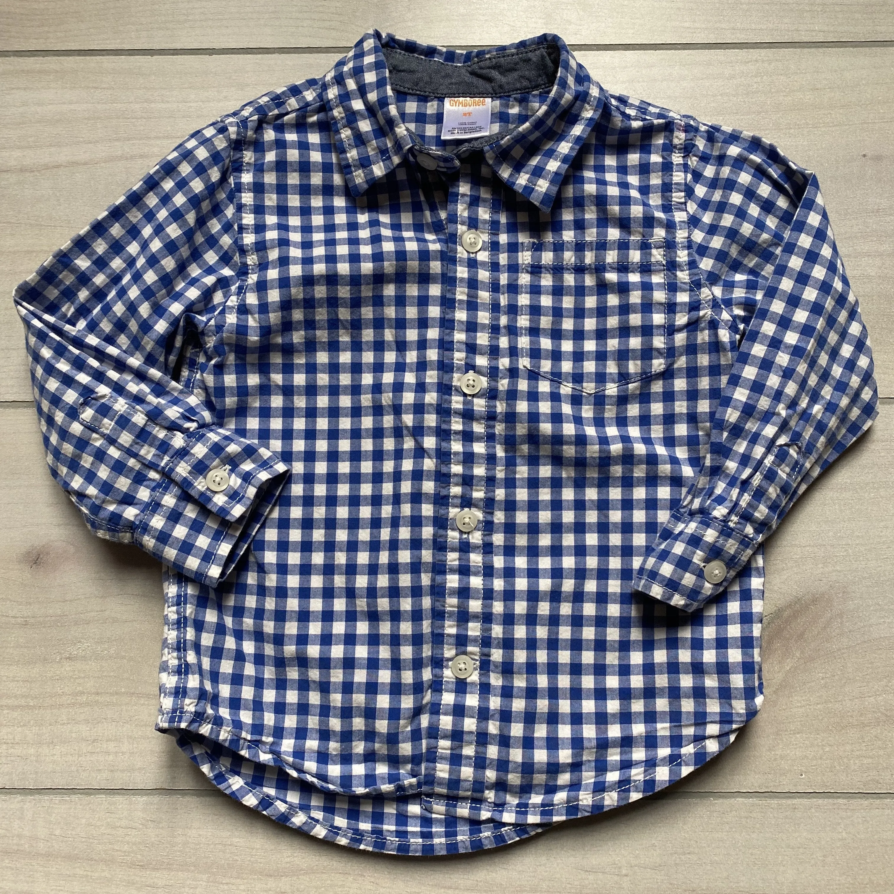 Gymboree Blue GIngham Button Down Shirt