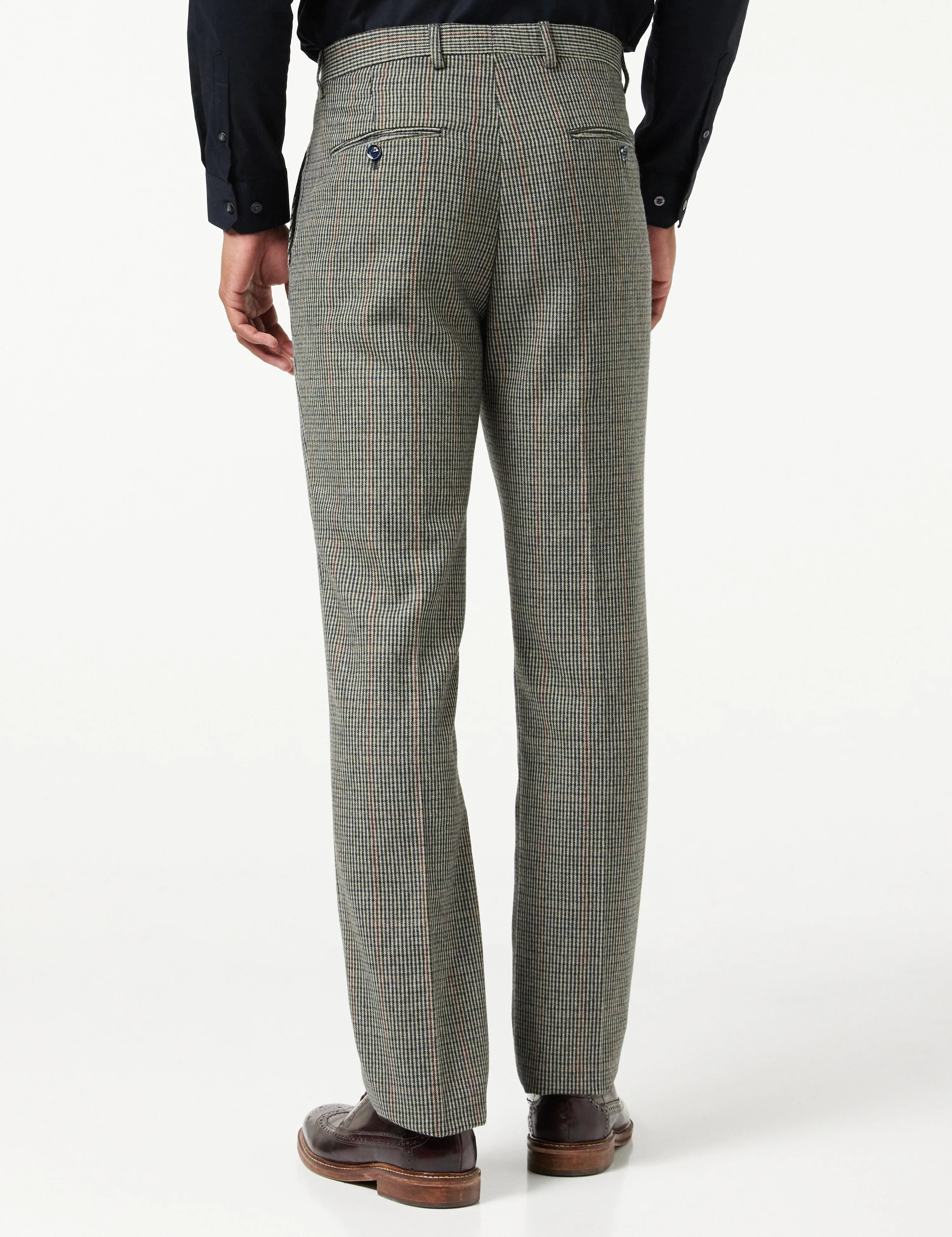 HERVE – GREEN HOUNDSTOOTH TWEED SUIT