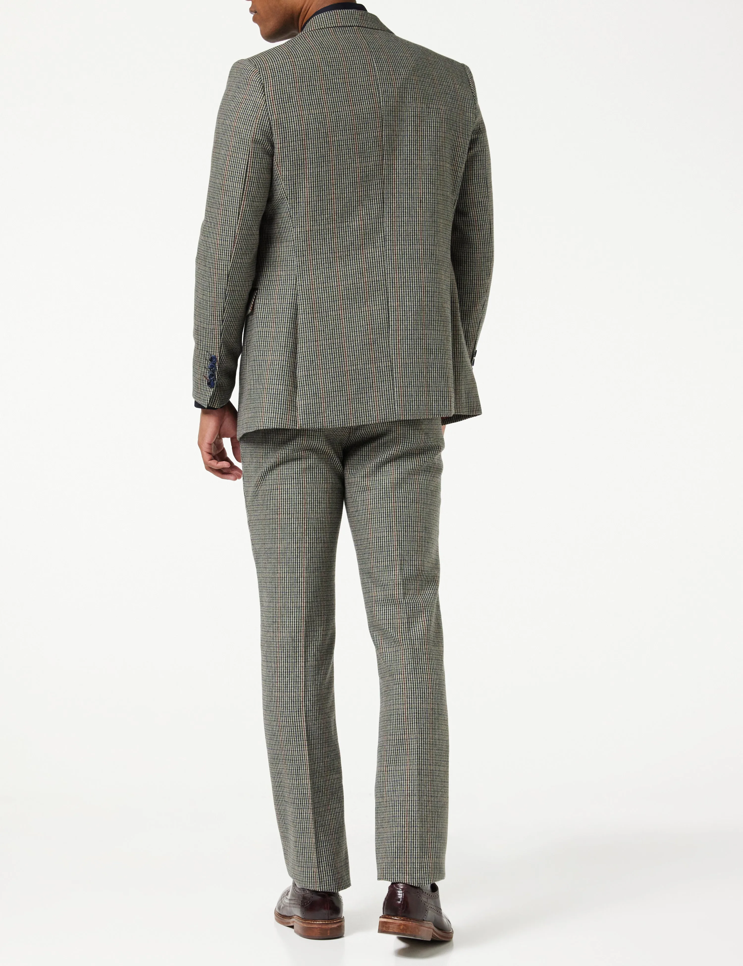 HERVE – GREEN HOUNDSTOOTH TWEED SUIT