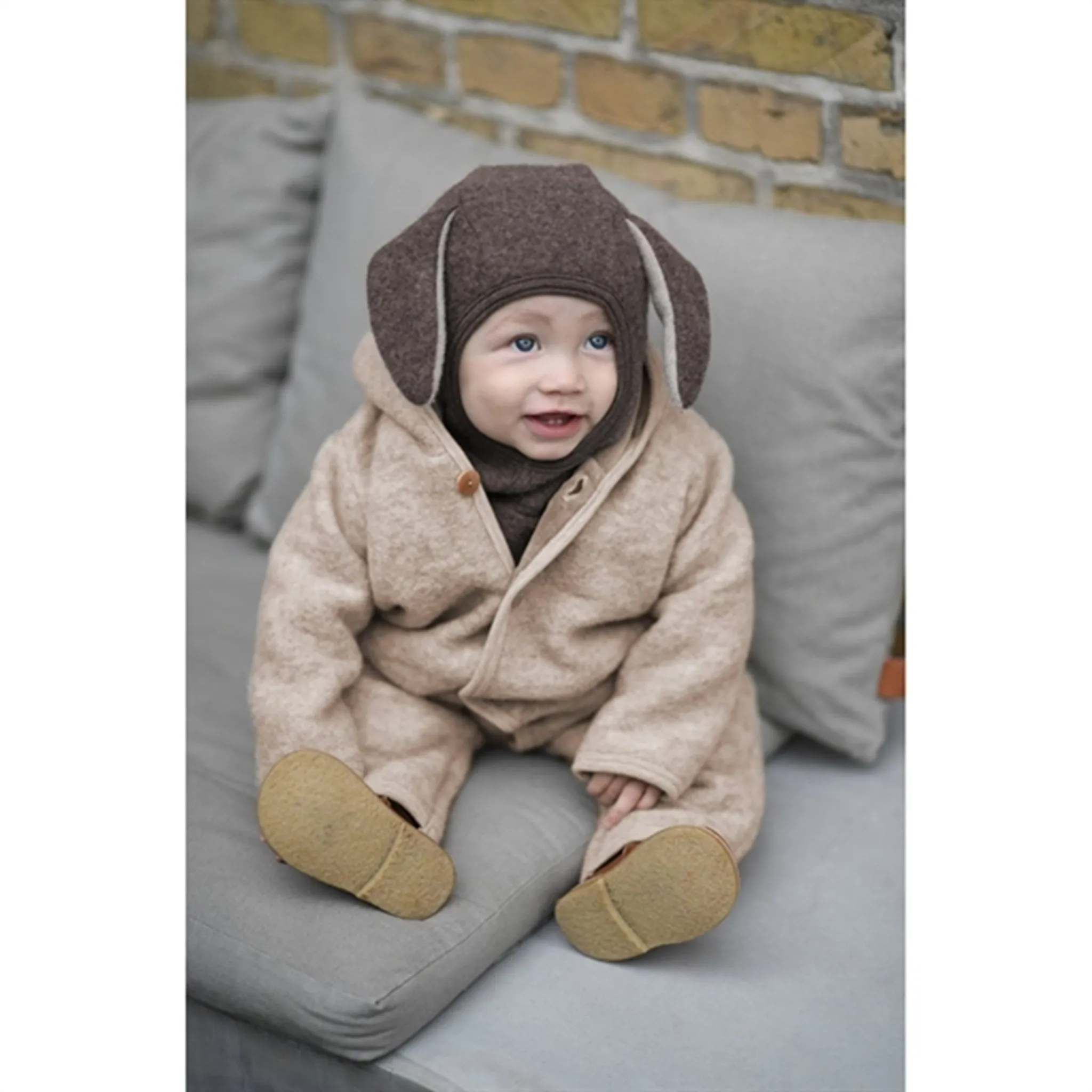 Huttelihut Pram Suit Wool Pooh Sand