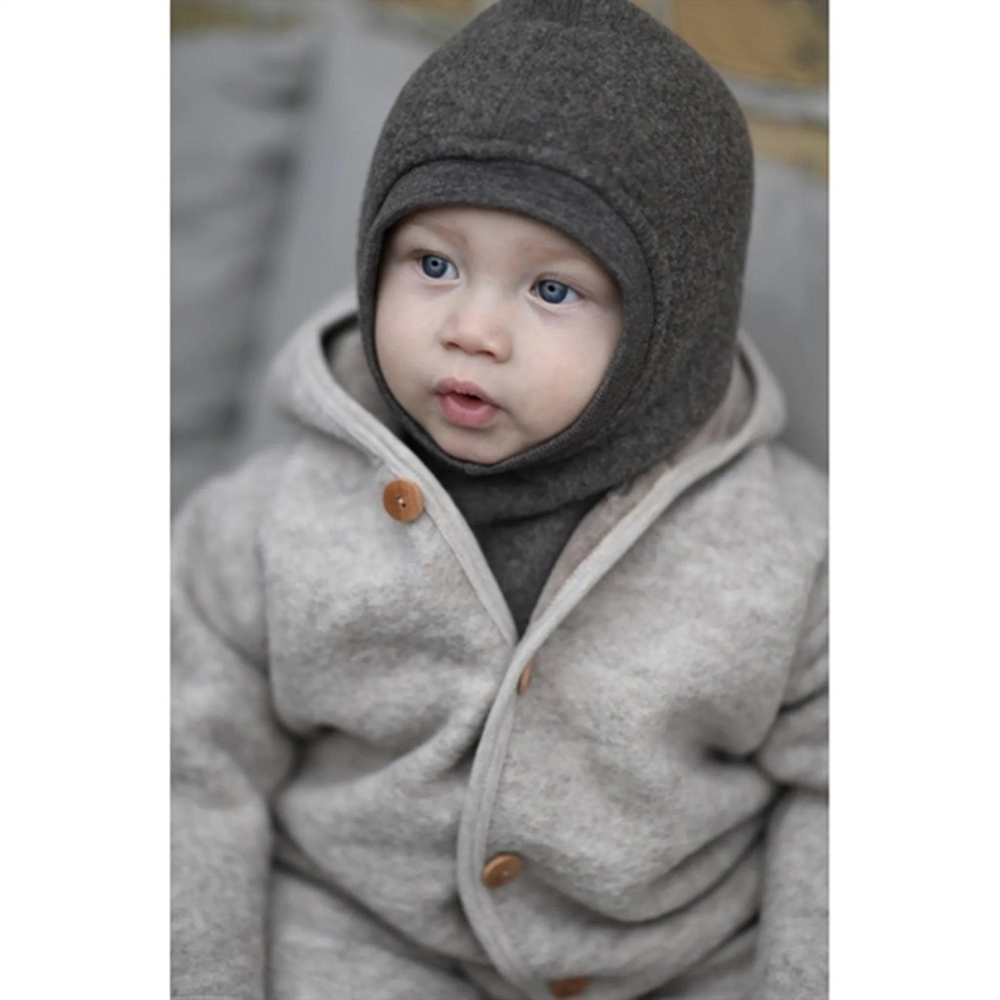 Huttelihut Pram Suit Wool Pooh Sand