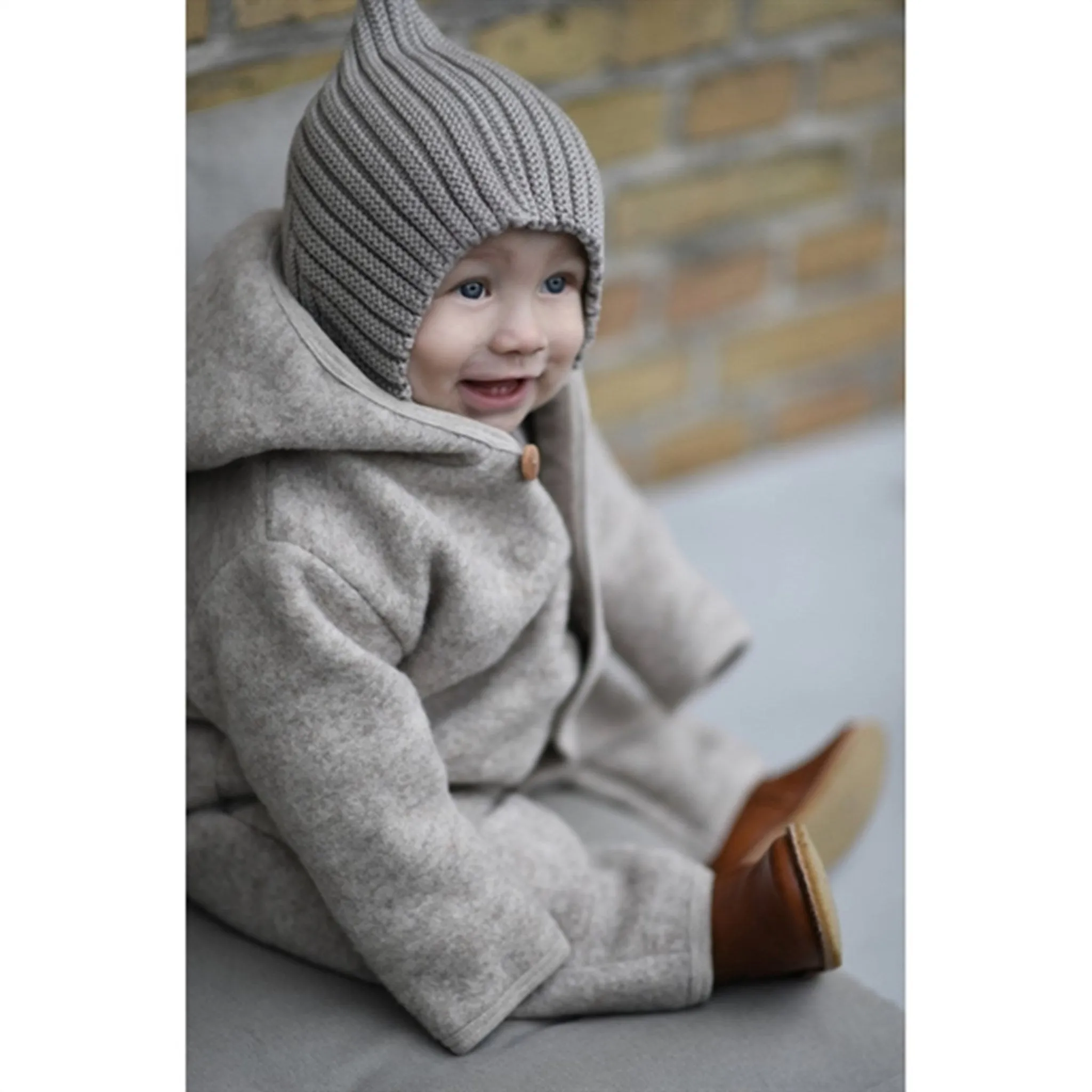 Huttelihut Pram Suit Wool Pooh Sand