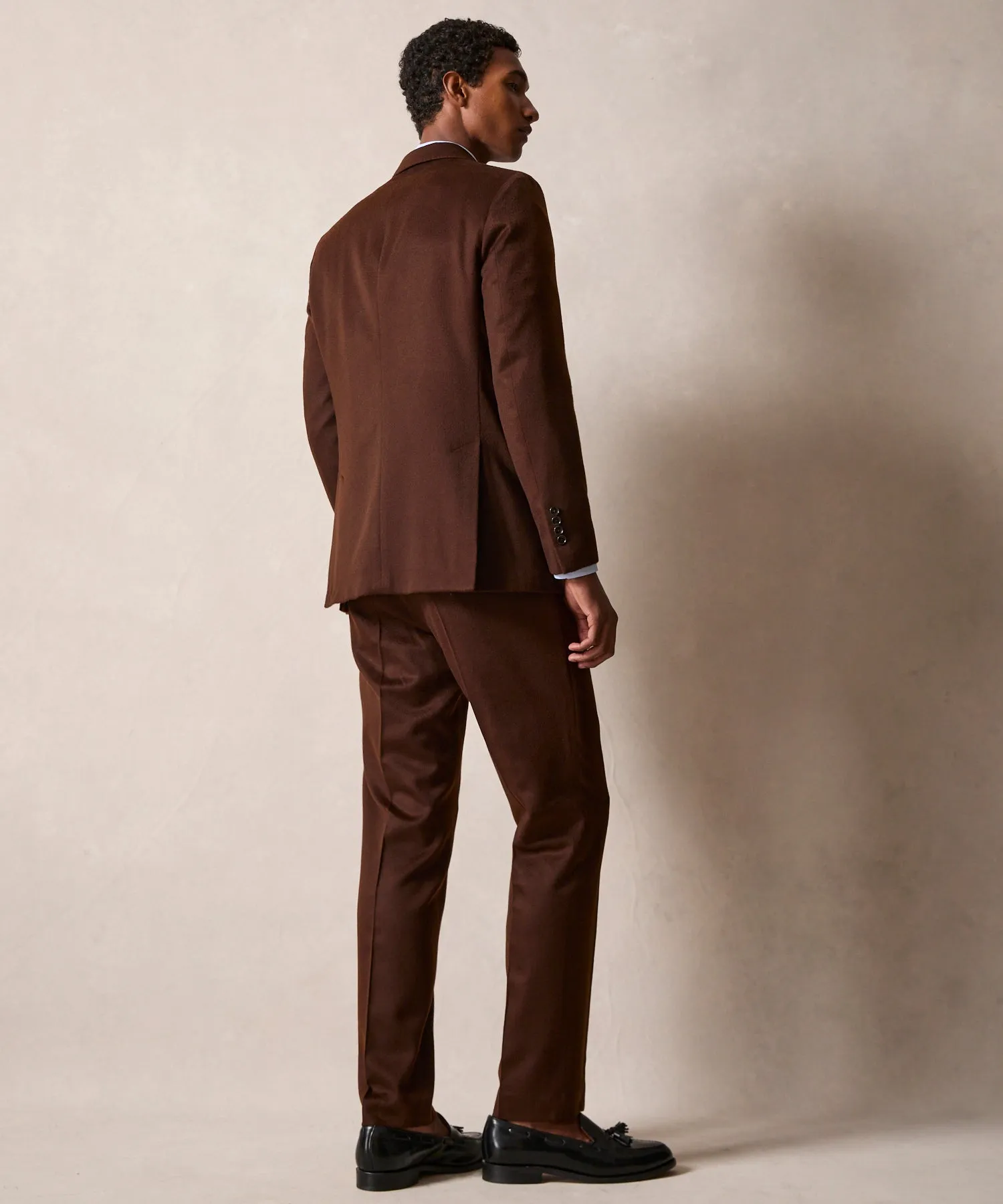 Italian Cashmere Sutton Trouser in Chocolate