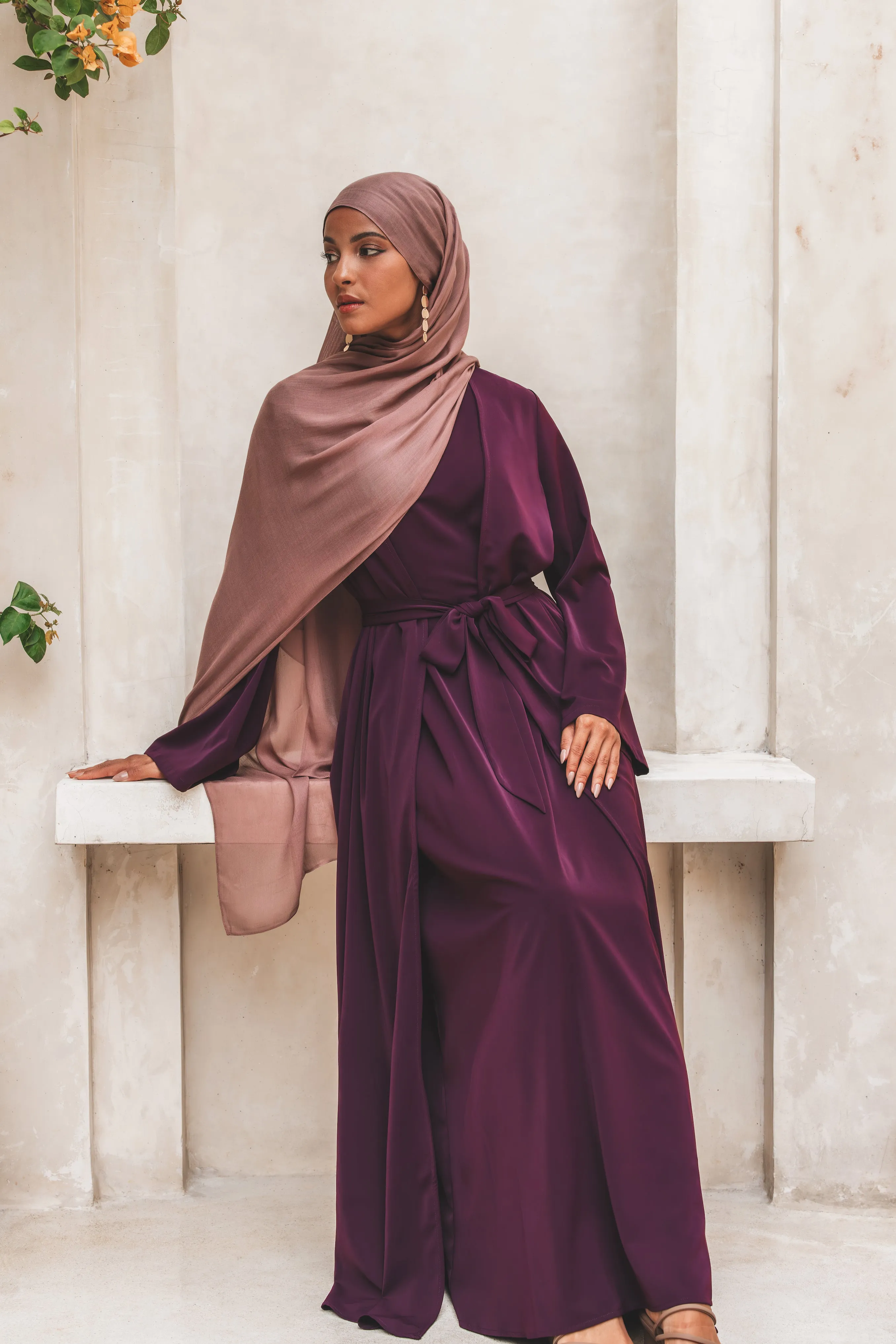 Jana Abaya Set - Deep Purple