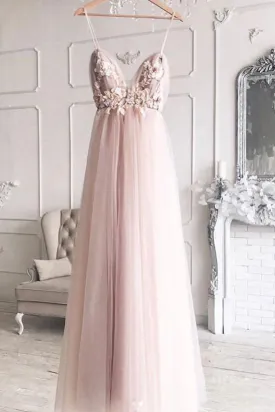 kamahe Sweetheart tulle lace long prom dress, tulle lace evening dress