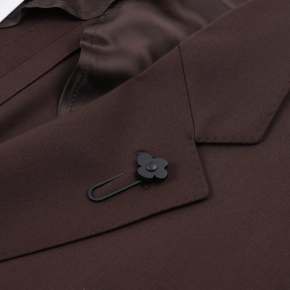 Lardini Chocolate Brown Wool Suit