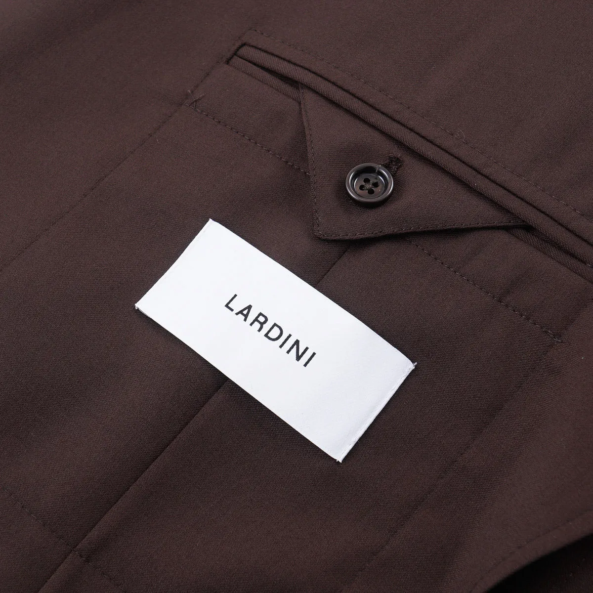 Lardini Chocolate Brown Wool Suit