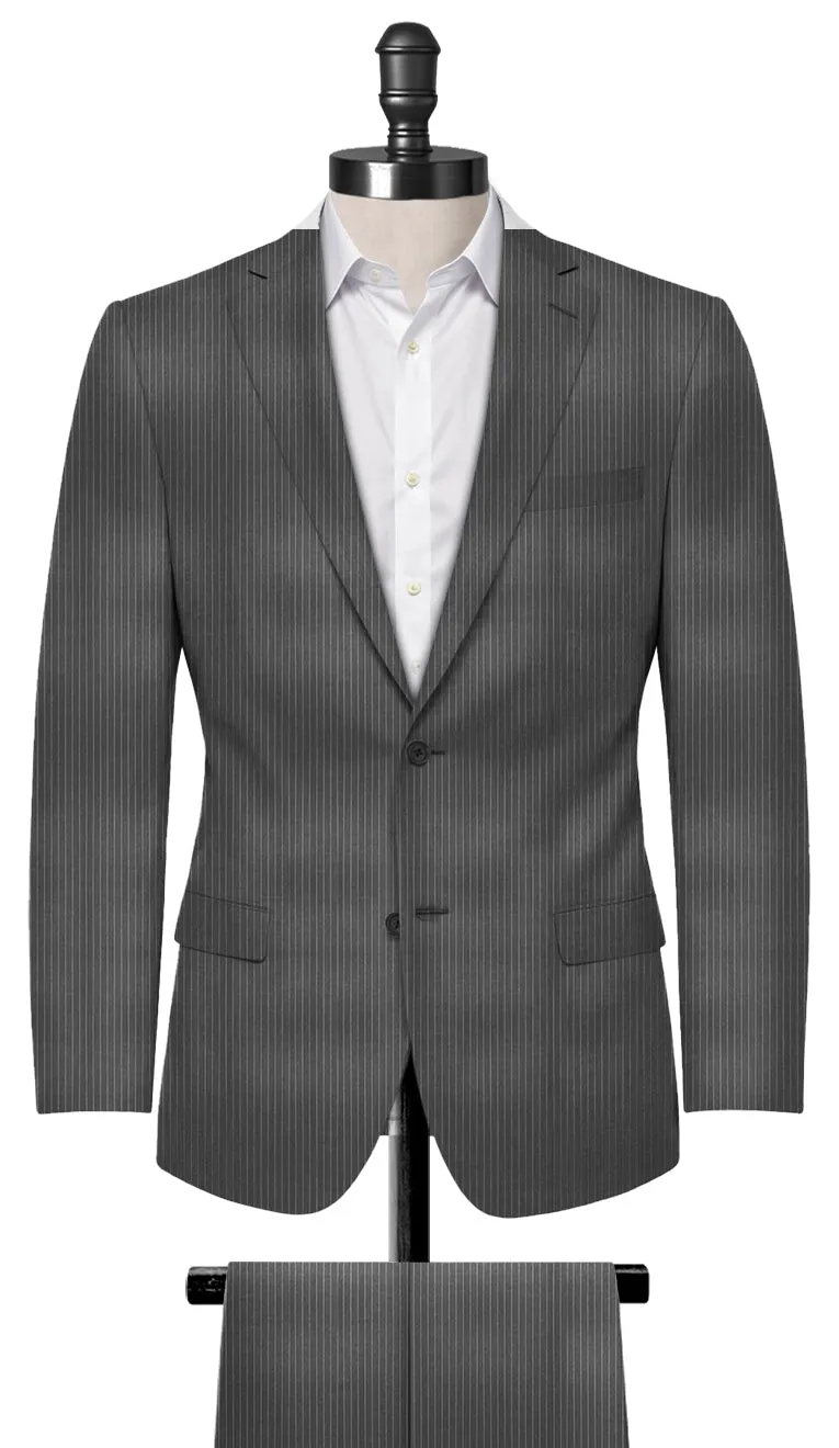 Light Grey Fine Stripe Suit