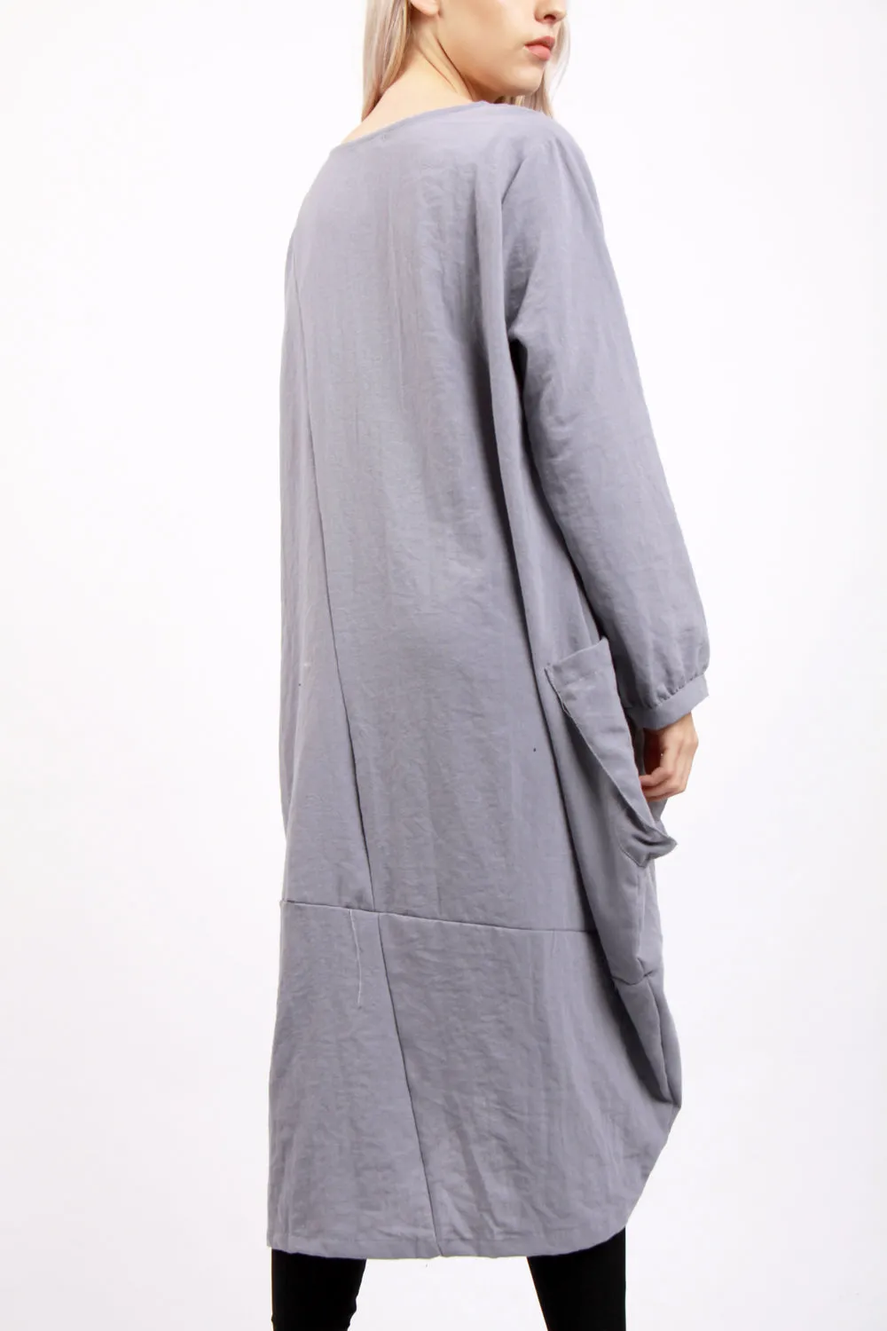 Long Dress with Pockets Over Sized Classic Dress for Women