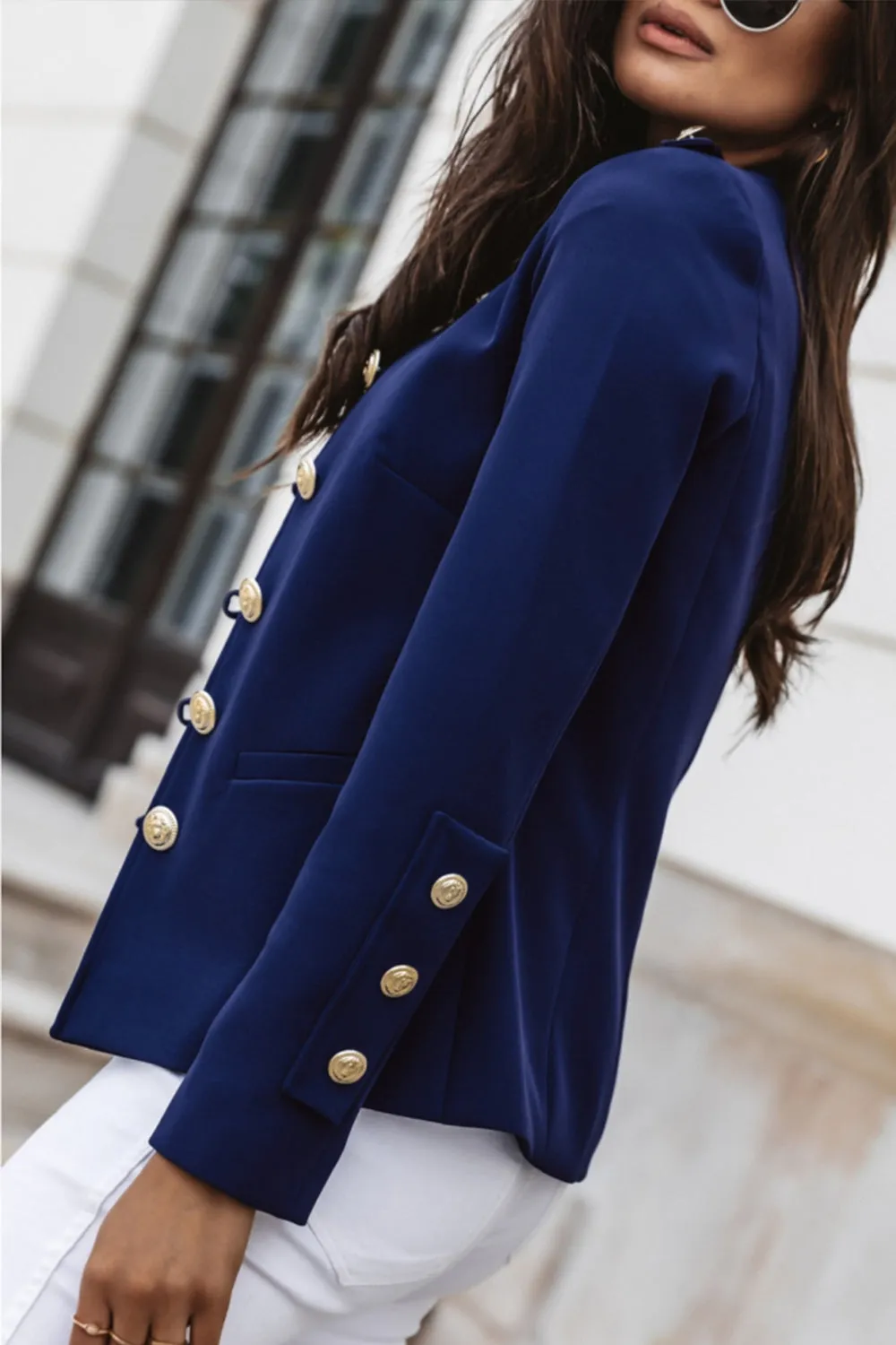 Long Sleeve Slim Breasted Suit Jacket