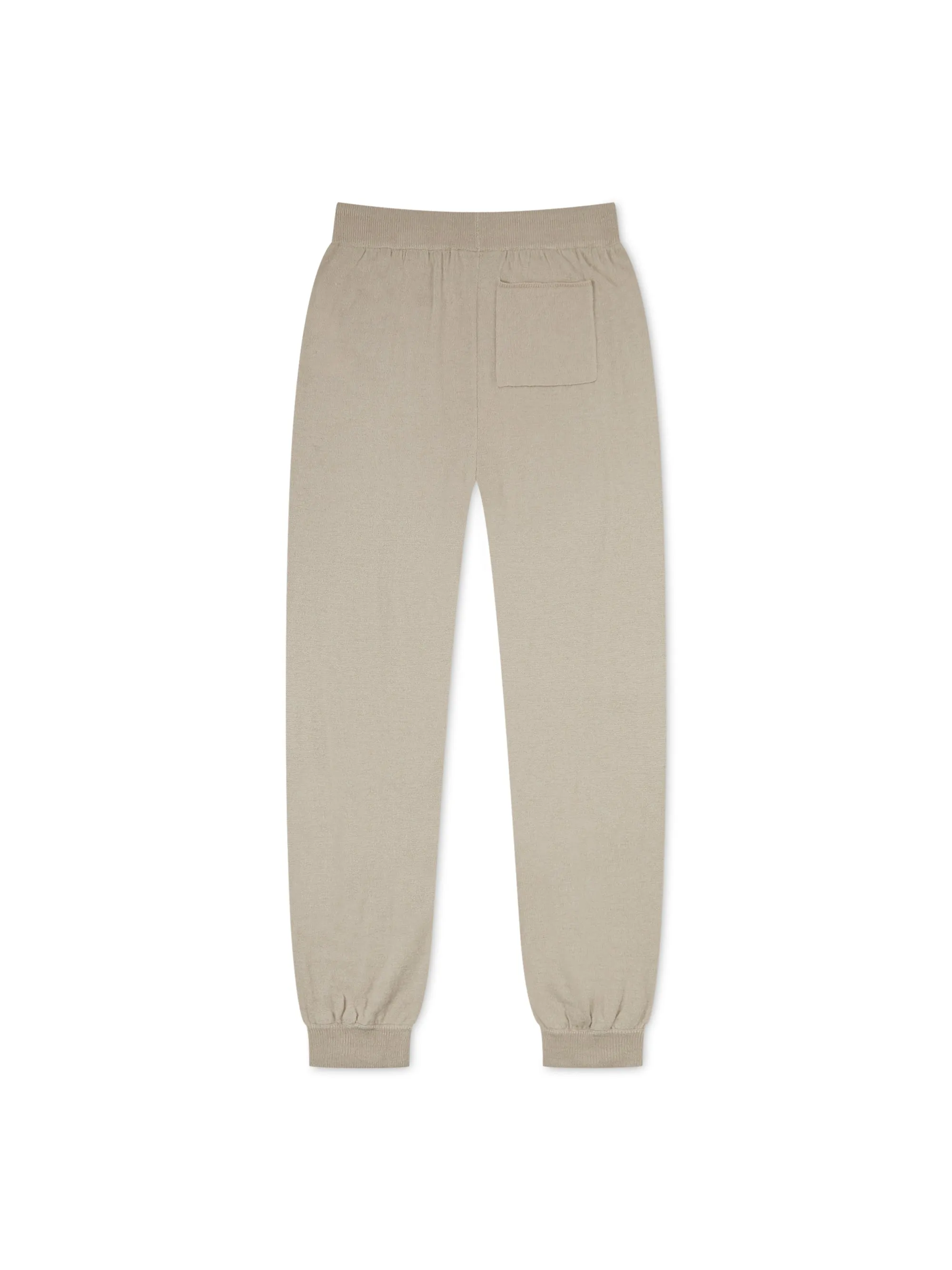 'LOULOU' CASHMERE BLEND CUFF DETAIL KNITTED JOGGERS OAT BEIGE