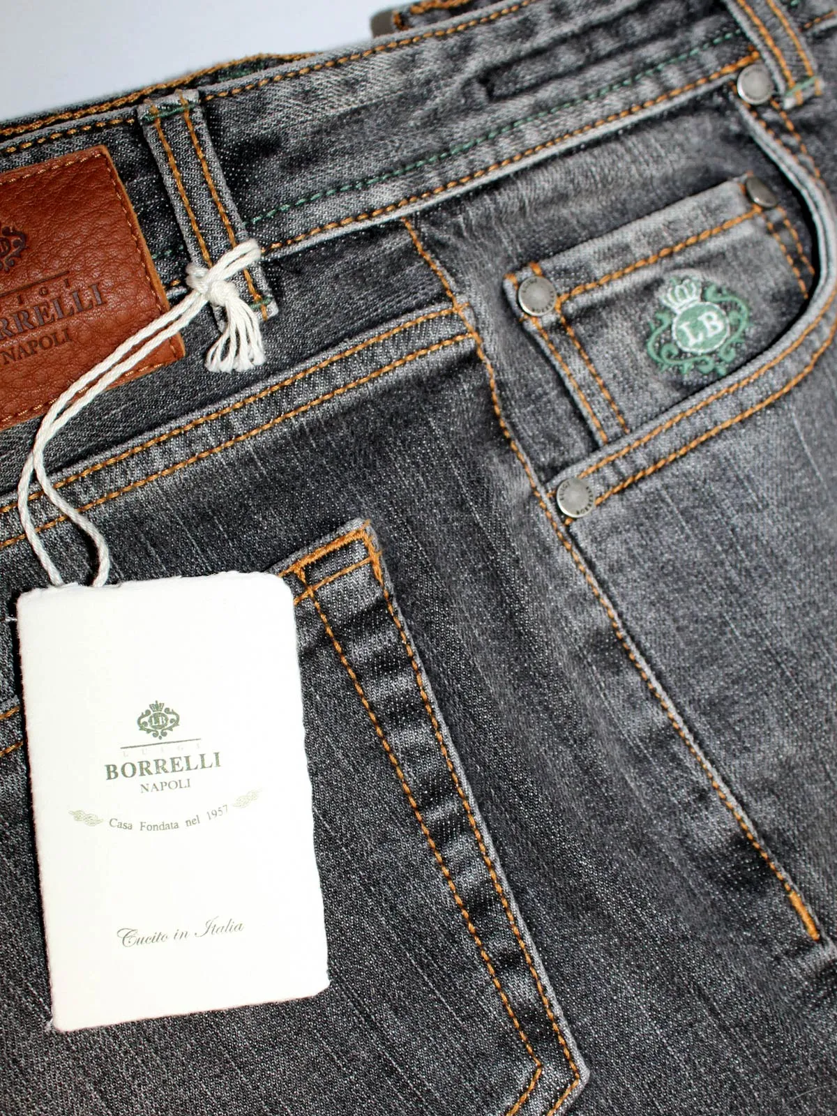 Luigi Borrelli Jeans Black Denim Slim Fit - Button Fly 31 SALE