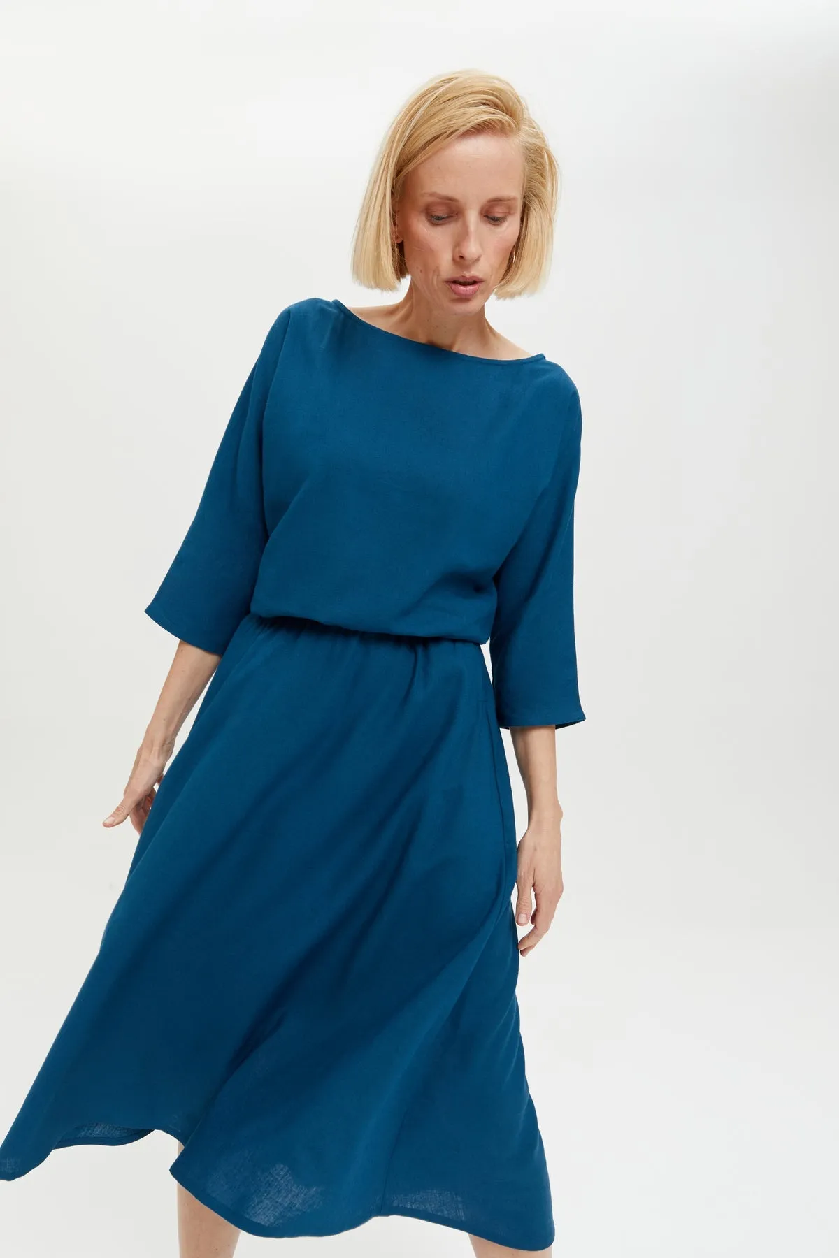 Nane Dress Petrol Blue