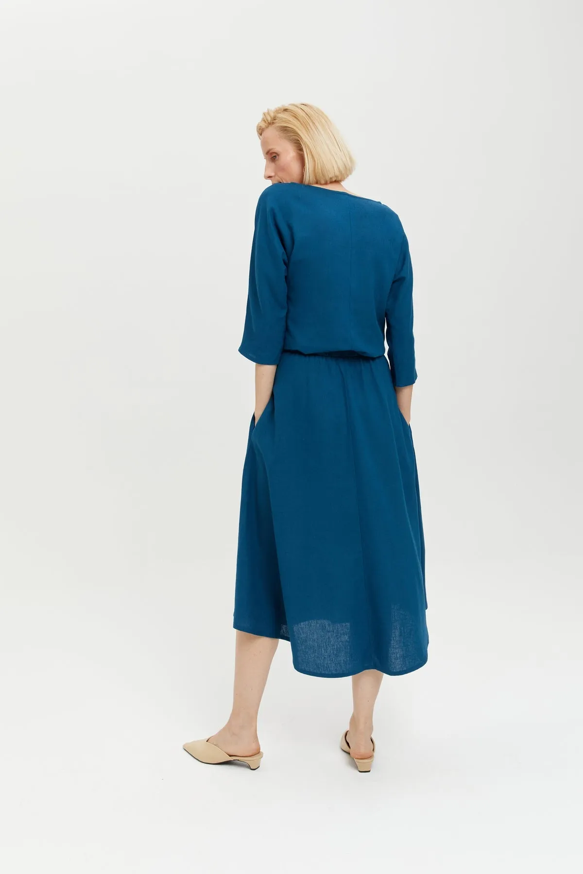 Nane Dress Petrol Blue