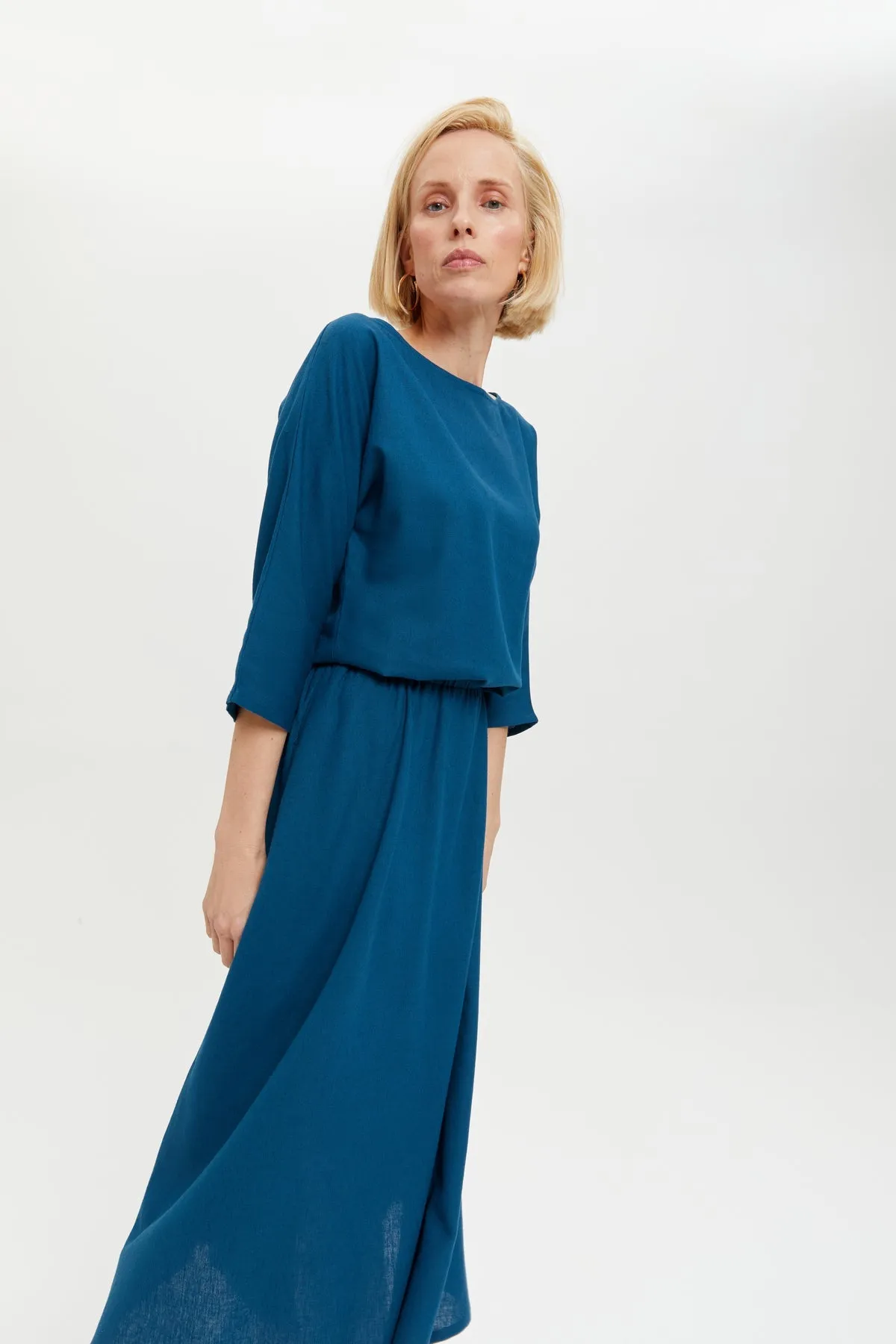 Nane Dress Petrol Blue