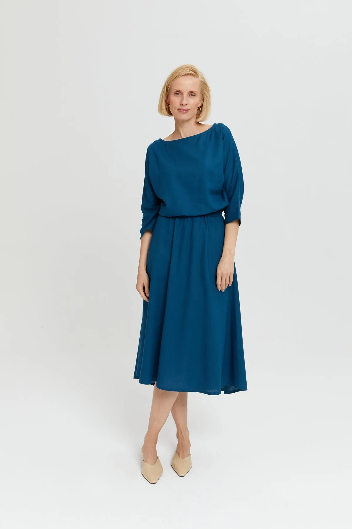 Nane Dress Petrol Blue