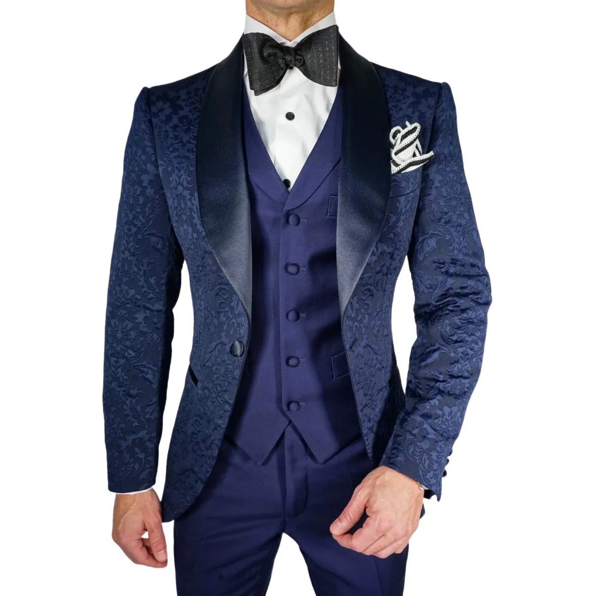 Navy Blue Fiore Dinner Jacket