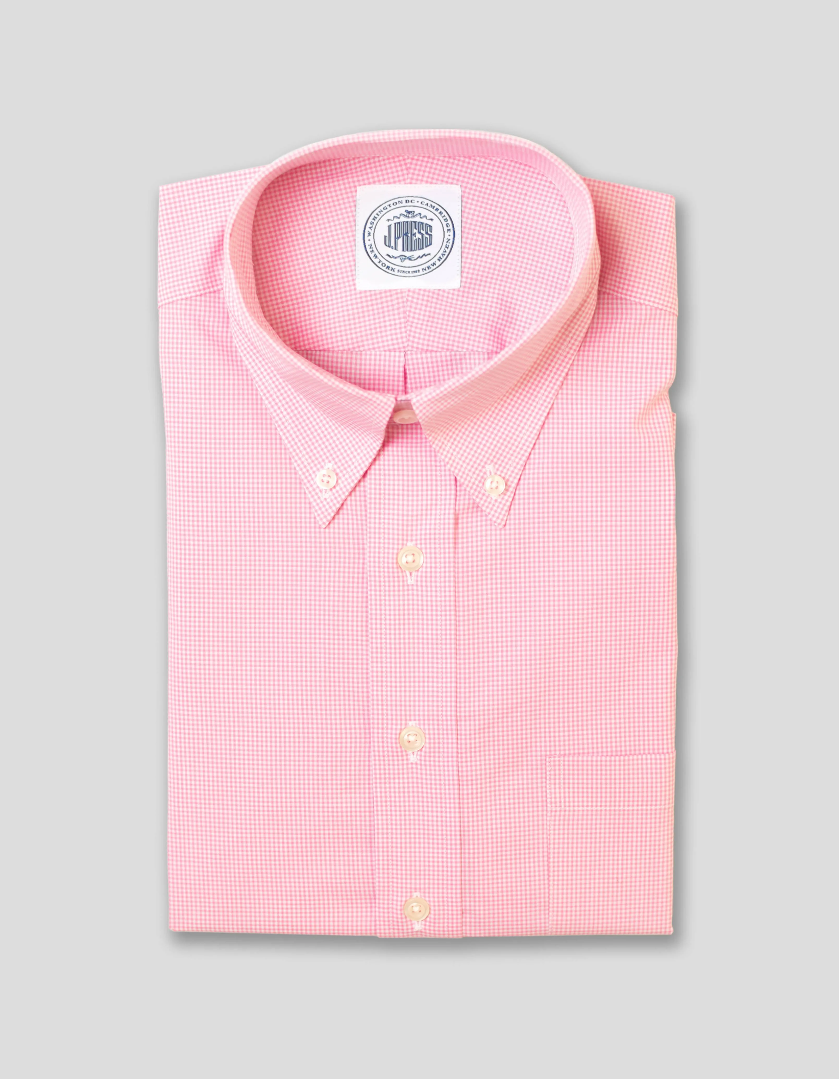 PINK MINI GINGHAM DRESS SHIRT