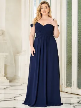 Plus Size Sweetheart Cold Shoulder A-Line Bridesmaid Dress