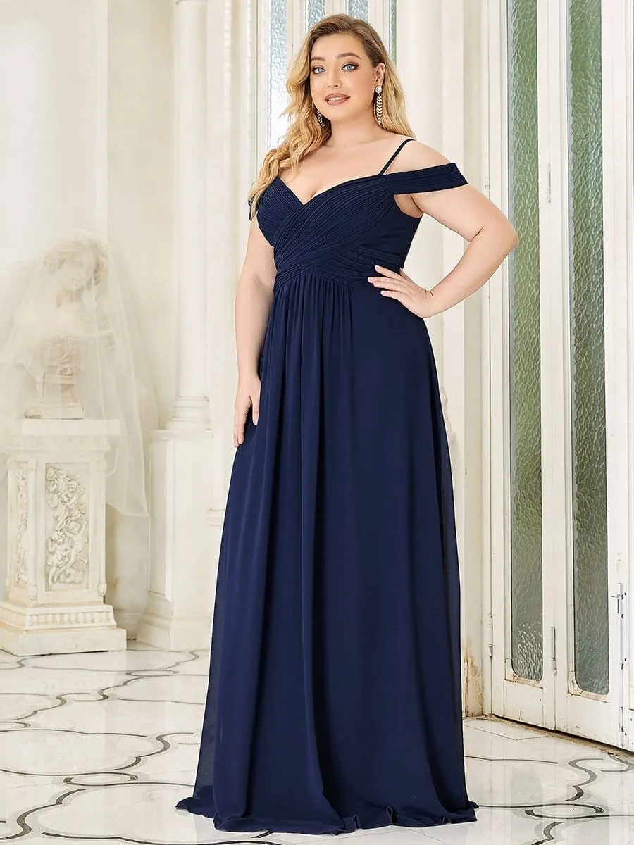 Plus Size Sweetheart Cold Shoulder A-Line Bridesmaid Dress