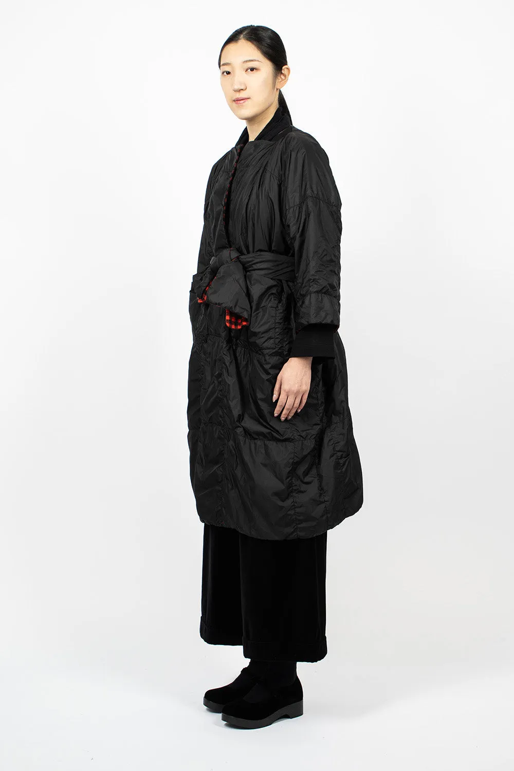 Quilted Reversible Coat Black/Red