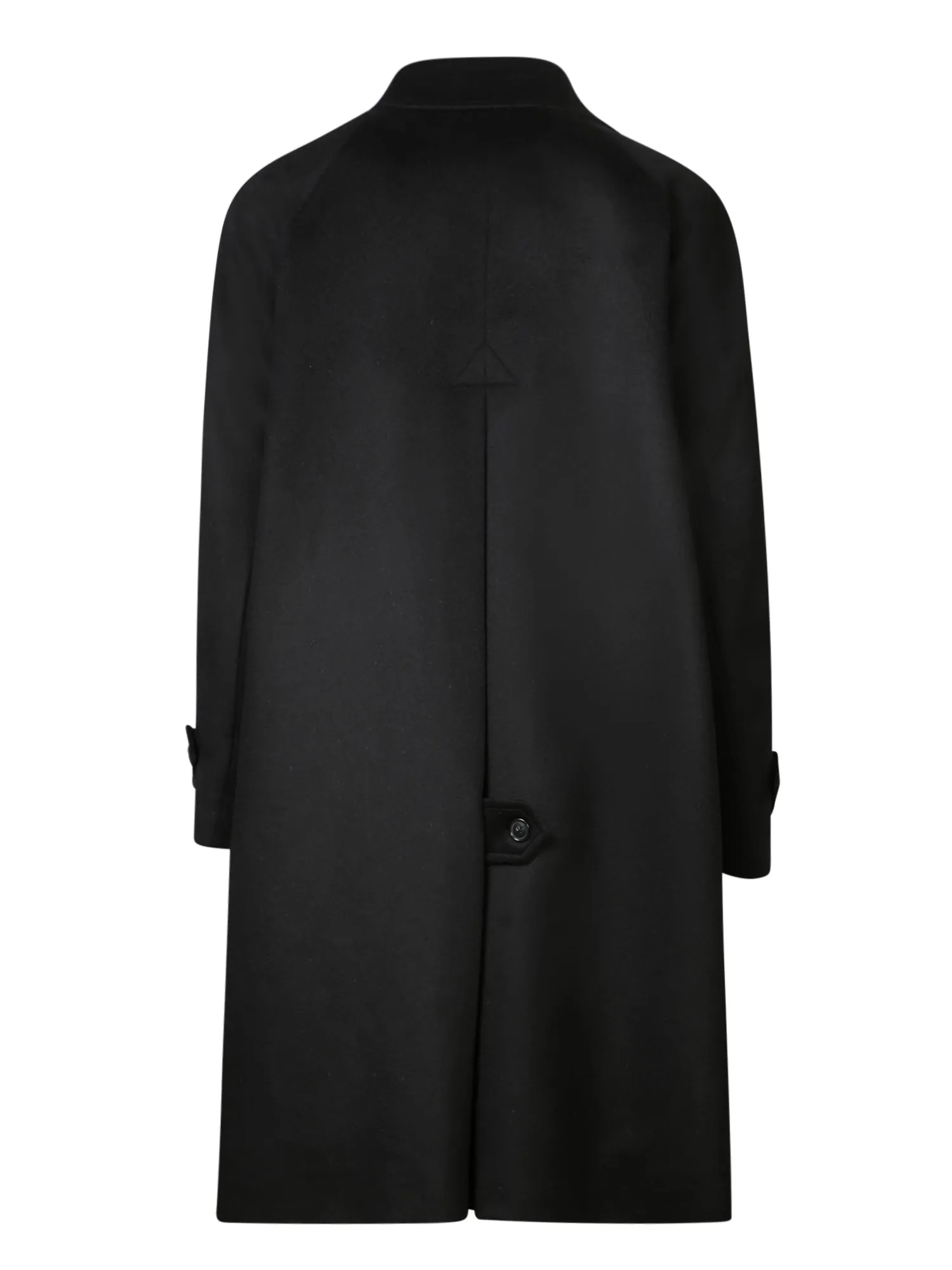 Raglan Wool-Cashmere Black Coat