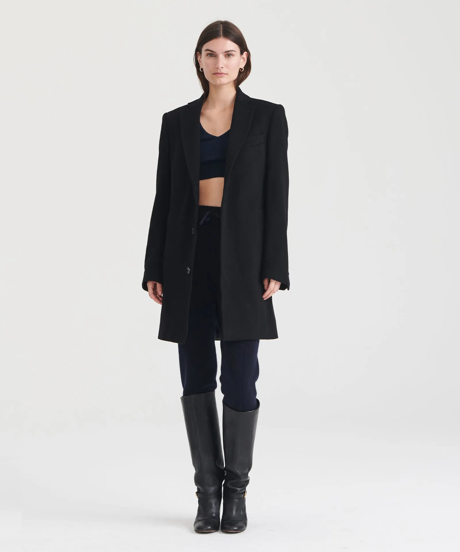 Reclaimed Cashmere Tailored Coat