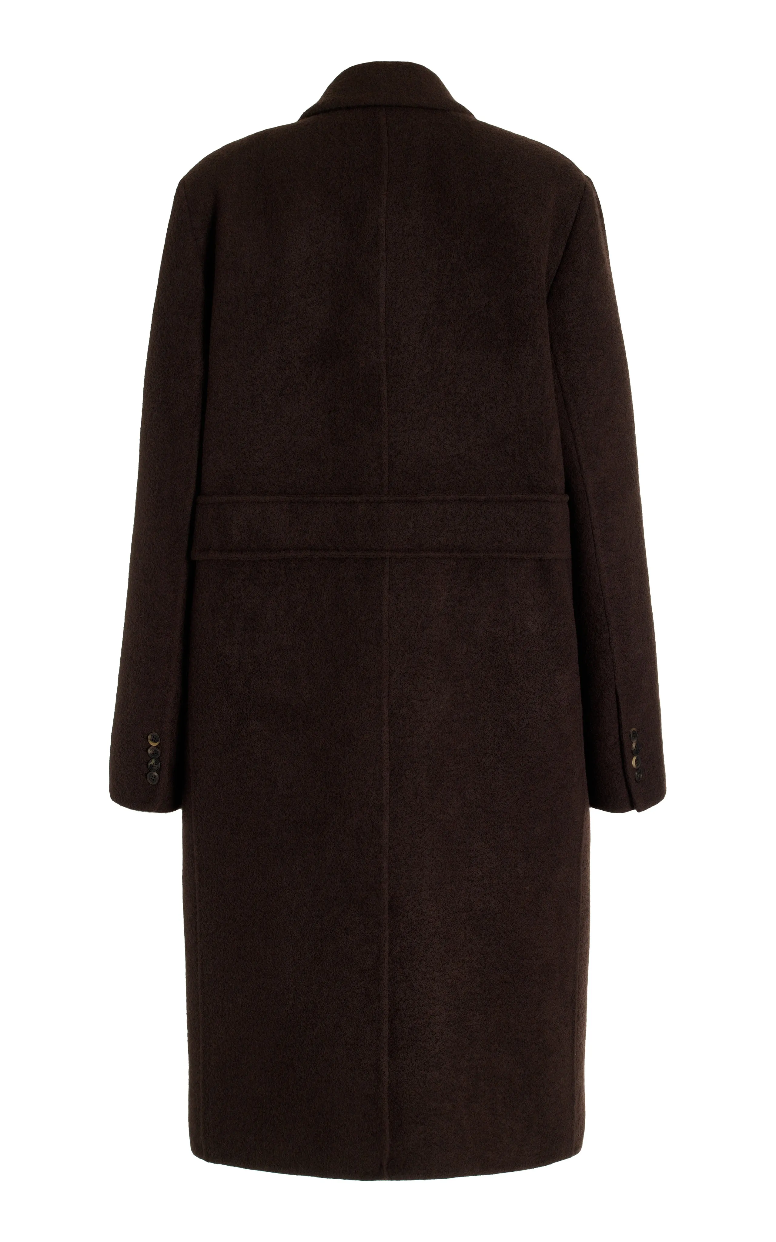 Reed Coat in Chocolate Double-Face Recycled Cashmere Felt