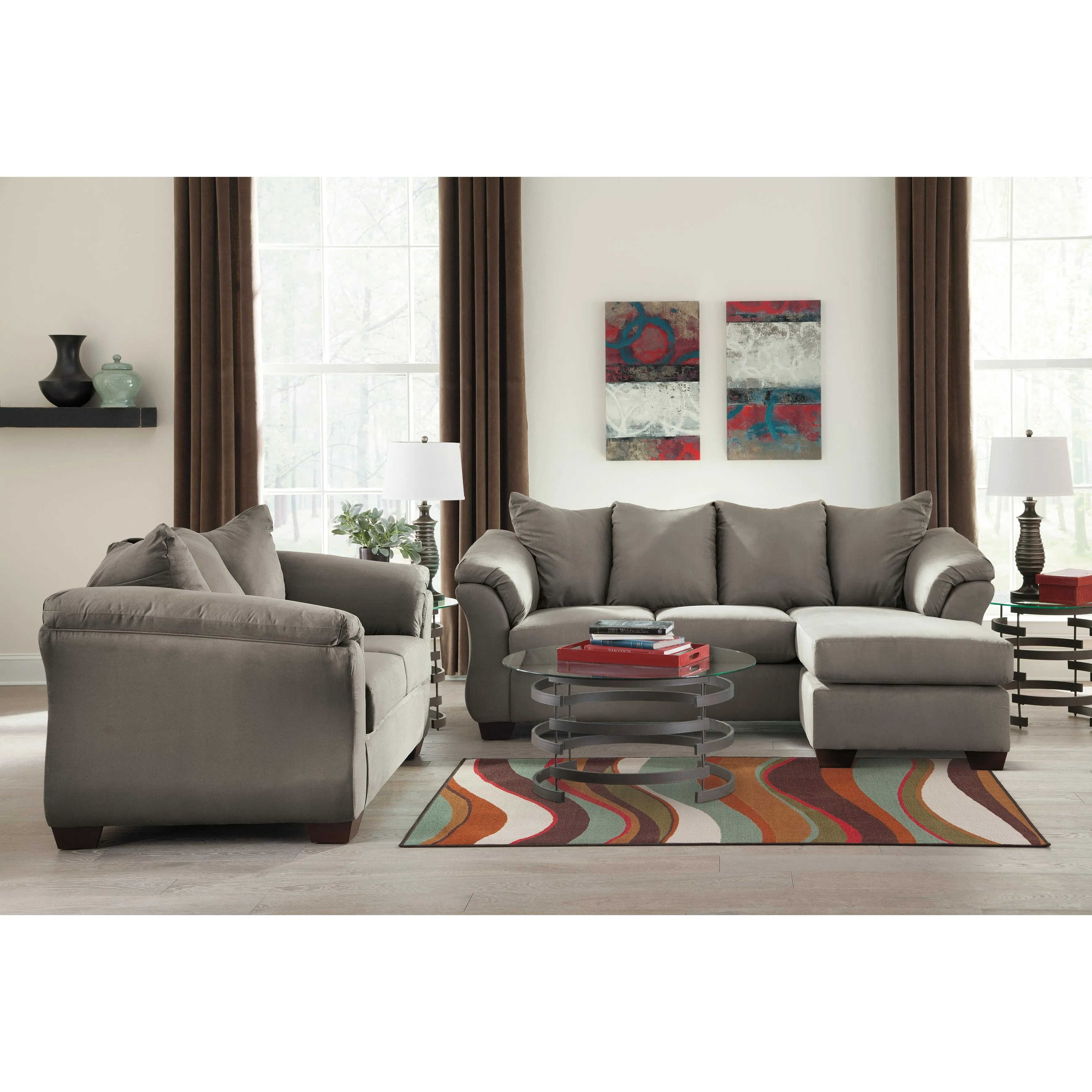 Signature Design by Ashley Darcy Stationary Fabric Loveseat 7500535